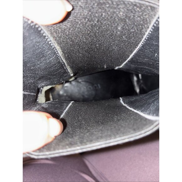 Gucci Authentic Solid Black Genuine Suede Leather Medium Heel Chelsea Boots 10 - Picture 7 of 9